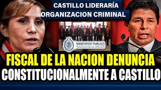 FISCAL DE LA NACION DENUNCIA CONSTITUCIONALMENTE A PEDRO CASTILLO ANTE EL CONGRESO POR ORG. CRIMINAL