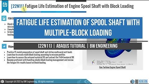 #ABAQUS_Tutorial | Fatigue Analysis of Spool Shaft with Multiple Block Loading(feat: Fe-Safe)