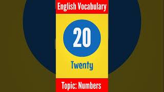 Number of Words in English | Topic: Numbers | English Vocabulary #Vocabulary #Shorts