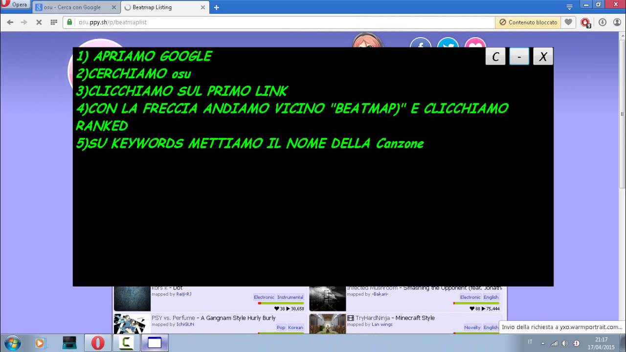 come scaricare canzoni su osu
