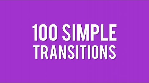 100 Simple Transitions Stock Motion Graphics