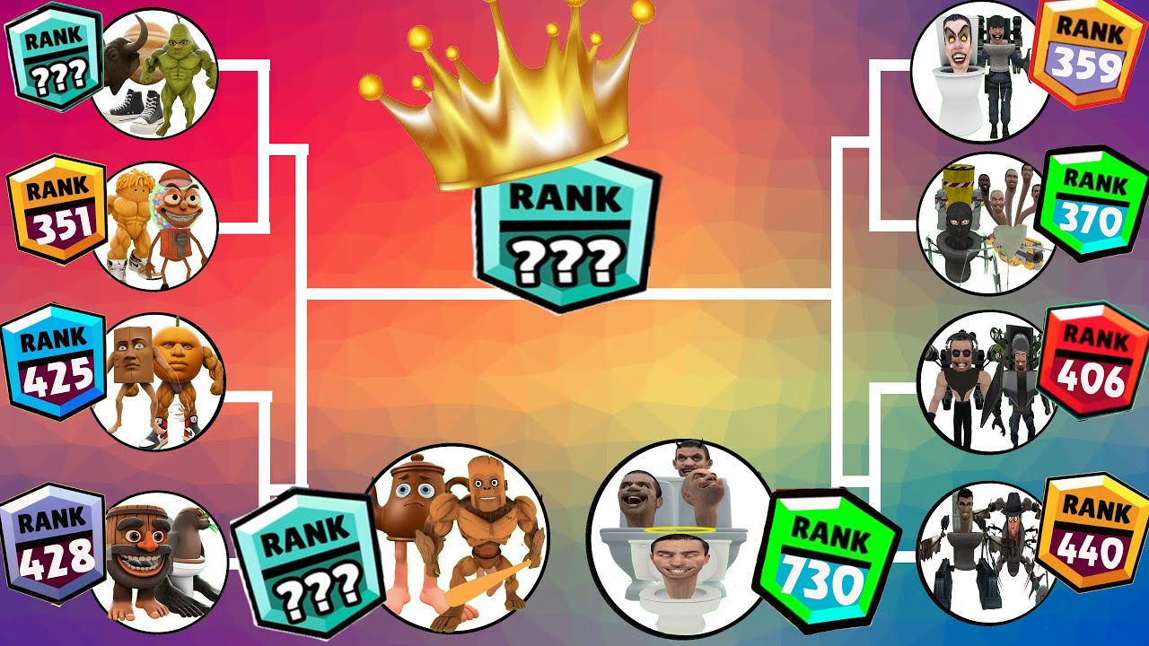 Skibidi toilet tournament brawl stars rank up Team Brainrot 2 vs 2 Team skibidi toilet