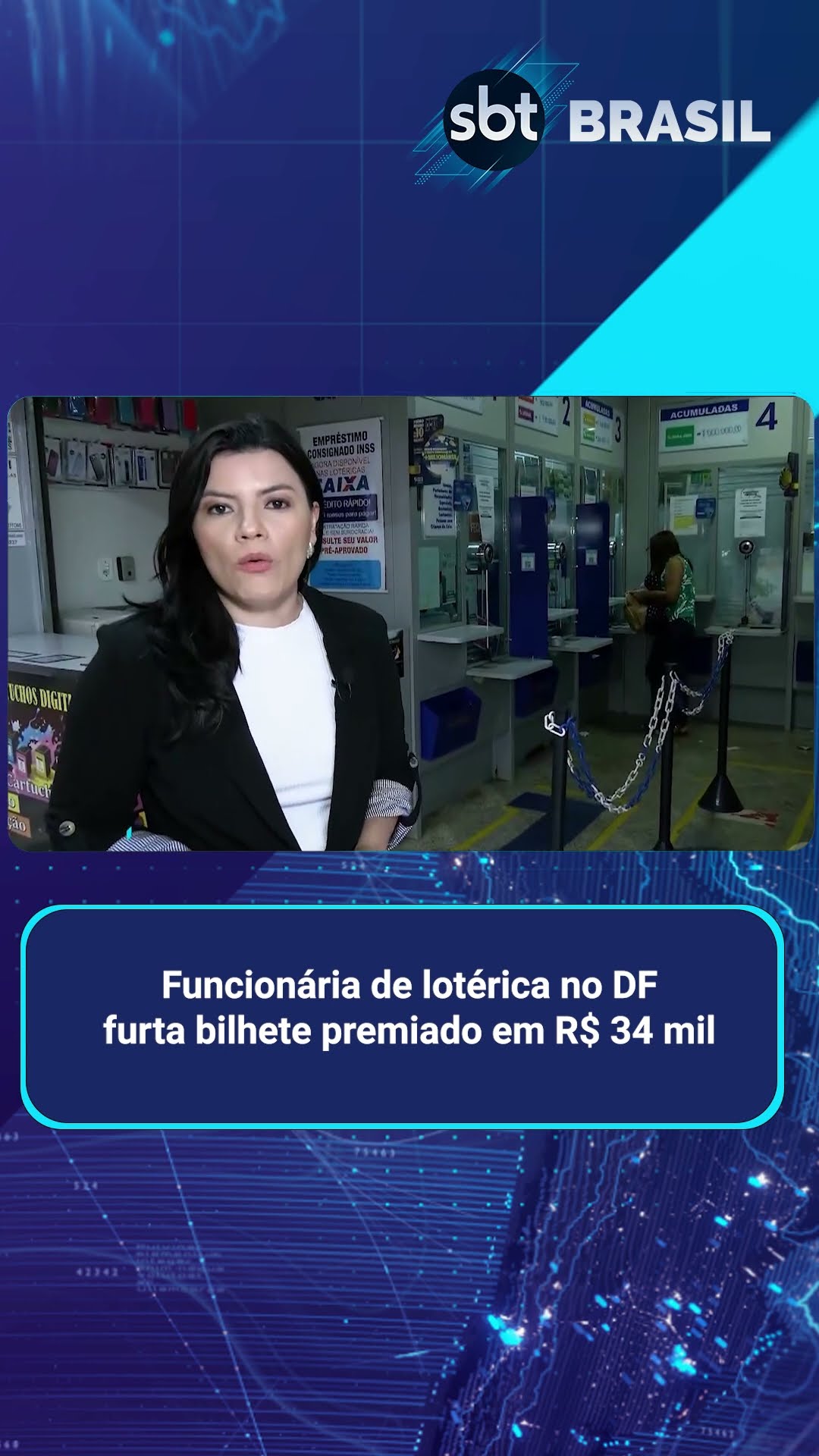 Funcionária de lotérica furta bilhete da Mega-Sena premiado em R$ 34 mil | SBT Brasil (21/01/25)