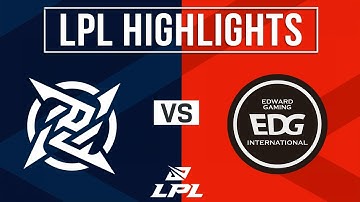 NIP vs EDG Highlights ALL GAMES | LPL 2025 Split 3 | Ninjas in Pyjamas vs EDward Gaming