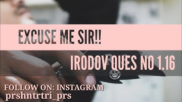 #IE Irodov ques no 1.16 | #PRS| Two particles.....