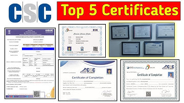 CSC Top 5 Certificates in 2025 - CSC की 5 सबसे ज़रूरी Certificates #csc #cscvle #cscvlemitra