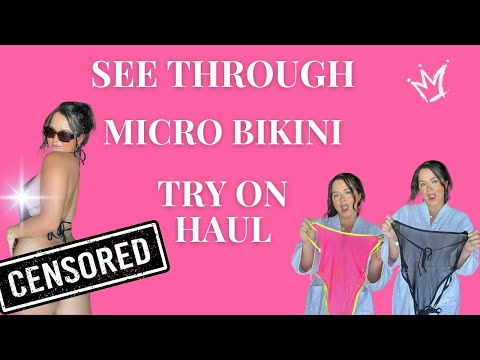 TRANSPARENT Micro Bikini TRY ON Haul in Bora Bora! | Jean Marie Try On