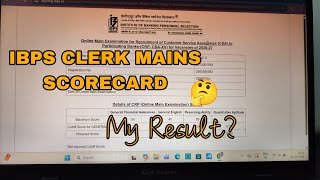 My Scorecard of IBPS CLERK MAINS #ibpsclerk #bankexam2026 