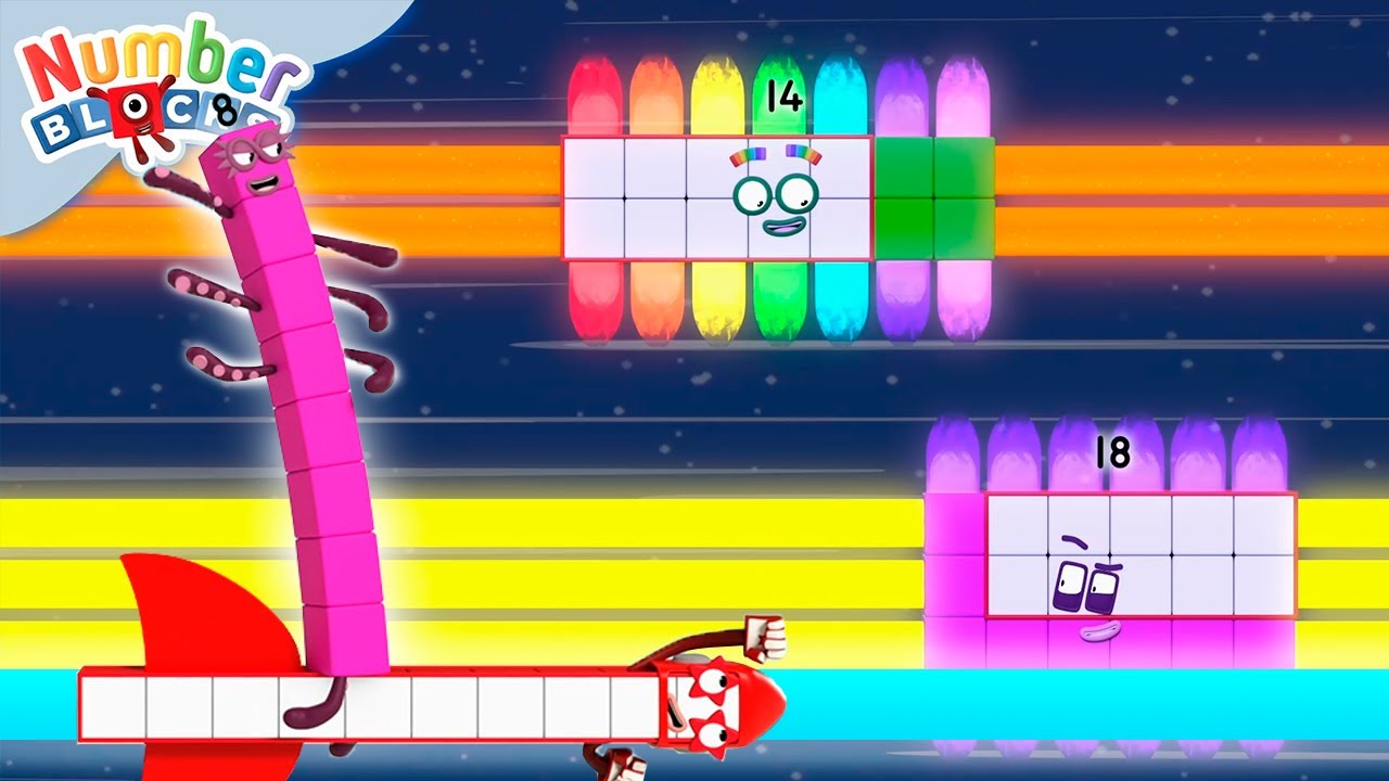 Course sur rayons colorés ⚡ Compilation Épisodes complets | ​Numberblocks en français
