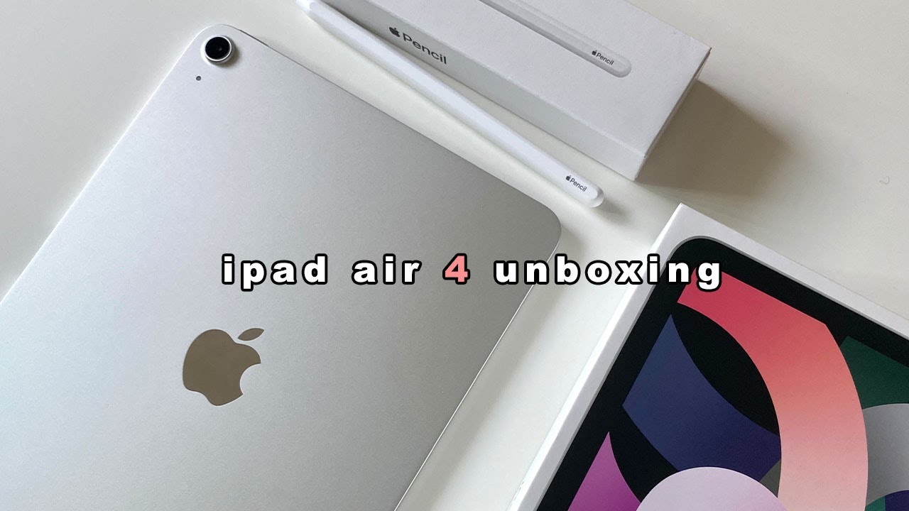 아이패드 에어4 실버 & 애플펜슬 2세대 언박싱 👩🏻‍💻 ipad air4 unboxing