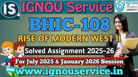 IGNOU BHIC-108 Solved Assignment English Medium 2025-26 For July 2025 and January 2026 Session