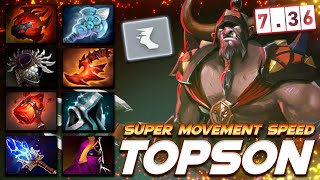 7.36 TOPSON CENTAUR WARRUNNER  SUPER SPEED  Dota 2 Pro Gameplay [Watch & Learn]