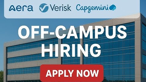 🚀 Aera, Verisk, Capgemini & Zebra Technologies Off-Campus Hiring 2025 | Freshers Apply Now 🔥