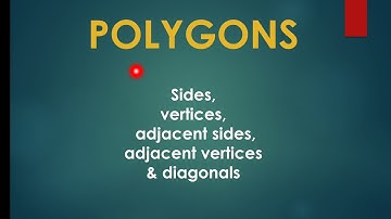 POLYGON, SIDES, VERTICES, ADJACENT SIDES, ADJACENT VERTICES & DIAGONALS | BASIC GEOMETRICAL IDEAS