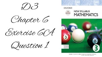 Exercise 6A Q#1 complete parts Oxford NSM ||coordinate geometry|| D3 Math Solutions chapter 6 | Mk |