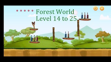 Knock Down Bottles Forest World Level 14 to 25 | Mobile Games | Shooting Games | IQ Games