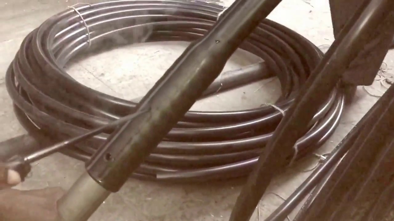 INSERTING SS NIPPLE IN HDPE WATER PIPES Borewell HDPE Pipe With INSERTING SS NIPPLE IN HDPE WATER PIPES Borewell HDPE Pipe With