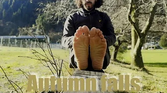 Nature’s Touch: Barefoot in Fall Leaves