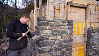 Download Lagu Building a Stone Building by Hand! MP3