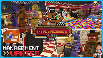 I built my own custom FNAF map in Minecraft with mods (Management Wanted)