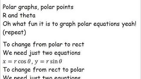 Polar Graphs - change from polar to rectangle coordinates