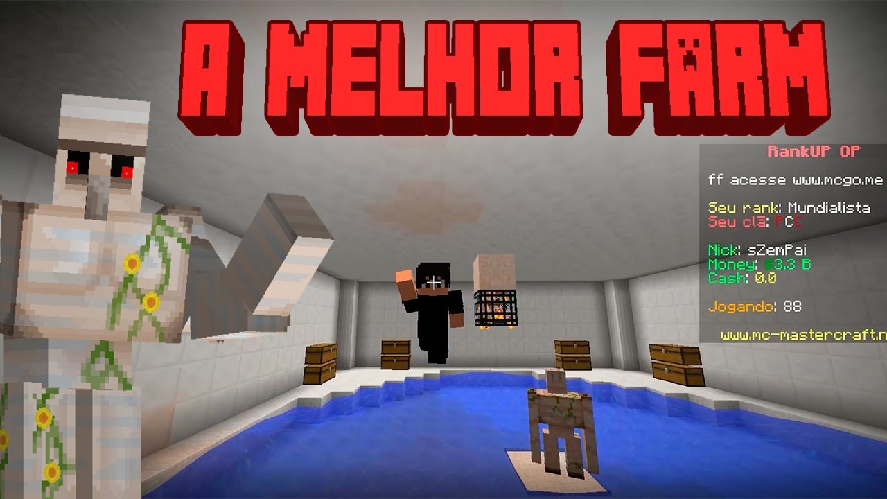 COMO FAZER FARM DE IRON GOLEM 🧐 (RANK UP) MASTERCRAFT YouTube