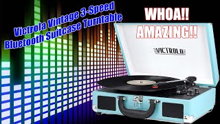 Unboxing and Review: Victrola  VSC-550BT-TQ Vintage Bluetooth Suitcase Turntable with Speakers