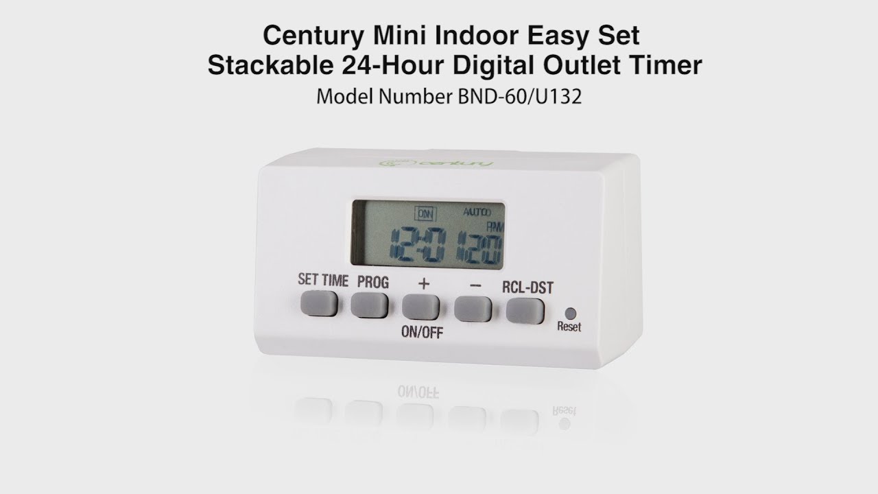  Clear Power Indoor Timer, 2 Grounded Outlet EZ Digital