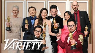 The Daniels - Best Picture 'Everything Everywhere' - Full Oscar Backstage Pressroom Speech