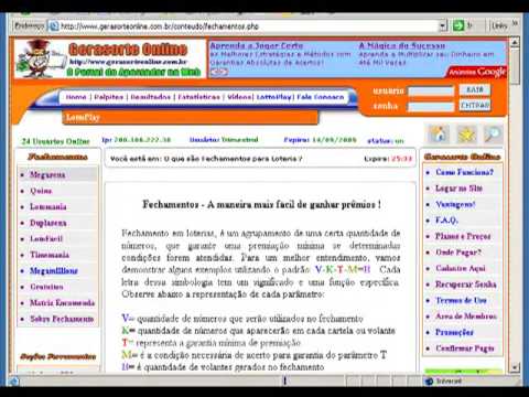 Como fazer um fechamento no Gerasorte Online