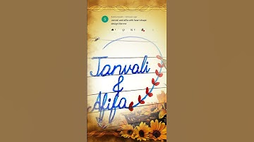 Janvali & Afifa Name Writing