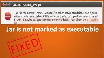 jar is not marked as executable (java) how to mark as executable ubuntu jar executable bit warning