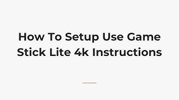 How To Setup Use Game Stick Lite 4k Instructions