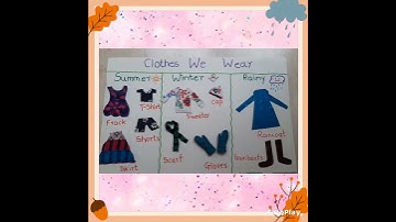 Clothes We Wear Summer ,Winter and Rainy season # School EVS Project #Clothes Collage