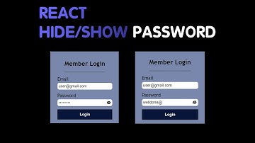 ReactJS - Login Form Show/Hide Password