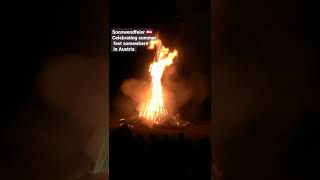 Sonnwendfeier Celebrating Summer Fest In Austria