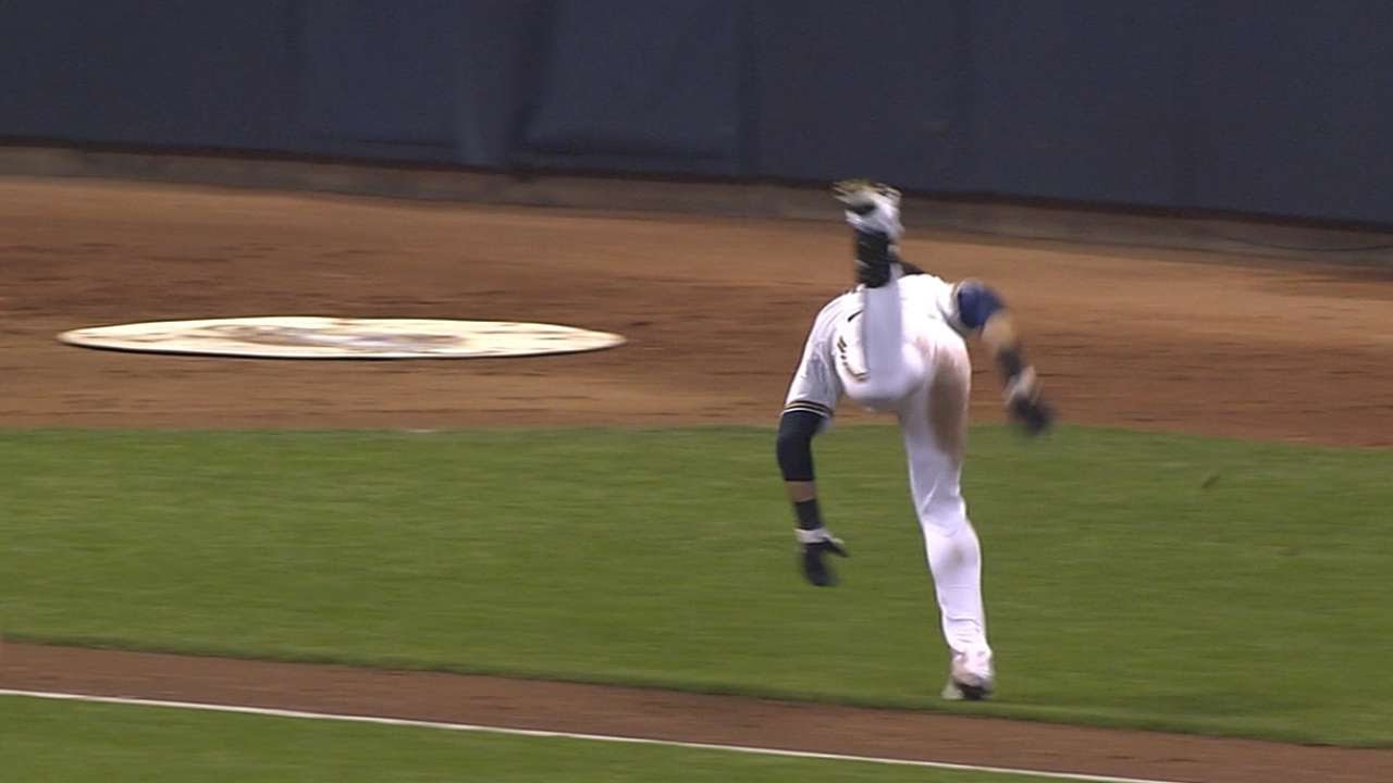 Braun scores Morgan, falls rounding third