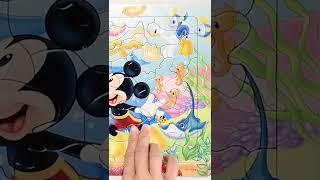 ミッキーマウス おもちゃ おさかなとおよごう！ 子供向けパズル 60ピースをやってみた！ Mickey Mouse toy puzzle #shorts