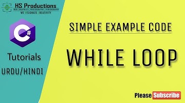 While Loop in C# - C# Tutorial for Beginners in Urdu/Hindi