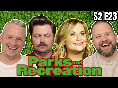 British Guys HILARIOUS Parks and Recreation Reaction - S2 E23 The Master Plan