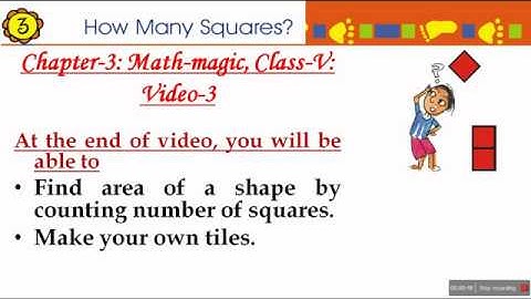 Mathmagic Class 5 Chapter - 3 | How Many Squares? Part - 3 | NCERT Mathematics Class 5 |