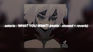 asteria - WHAT YOU WANT! (remix - (slowed + reverb)