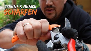 Rosenscheren richtig schärfen & pflegen | einfach & schnell