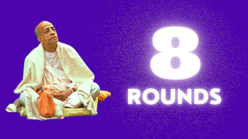 Srila Prabhupada Chanting Japa 8 rounds (7.15 mins each round)