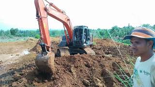 Amazing performance of hitachi excavator levels hills/excavator meratakan bukit