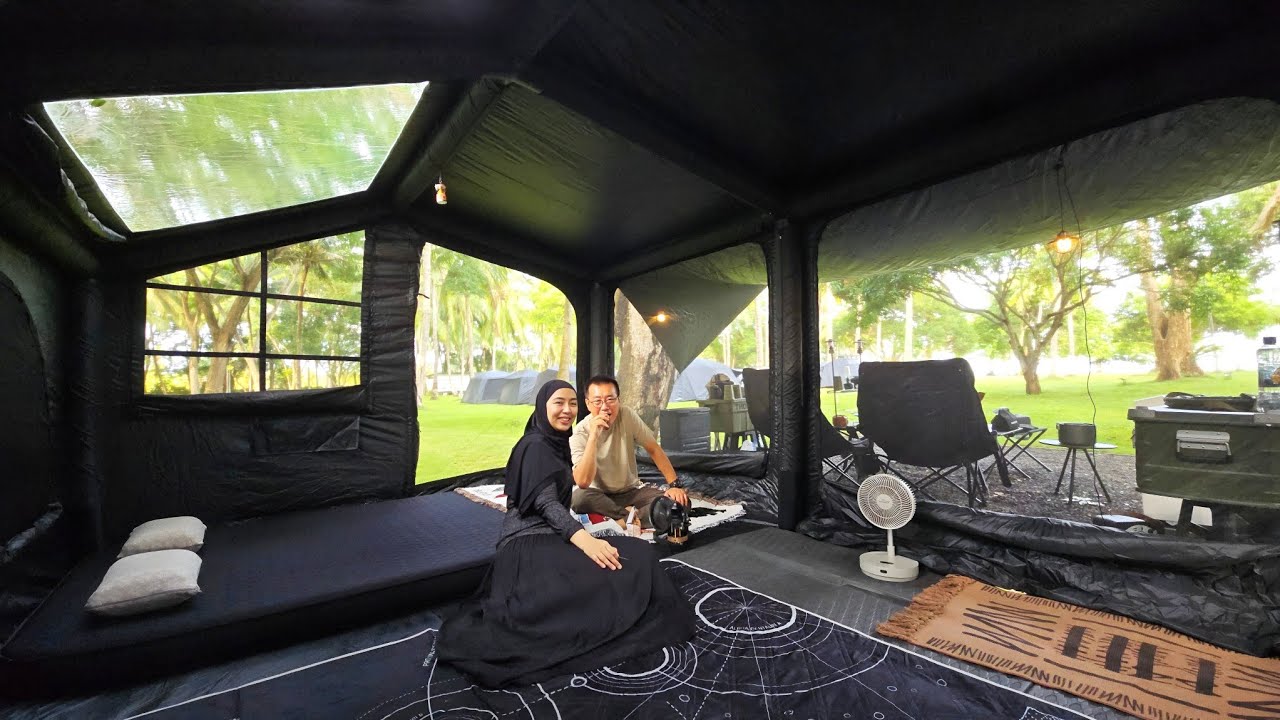 Camping di PANTAI ADEM ANYER PARK | Serang, Banten | Campervan Park | 인도네시아 캠핑 