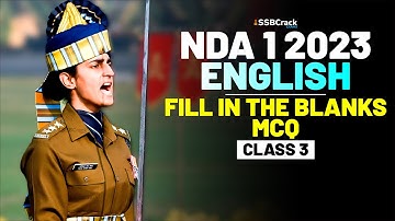 NDA 1 2023 Exam English 100 Days Crash Course - Fill in the Blanks - Class 3