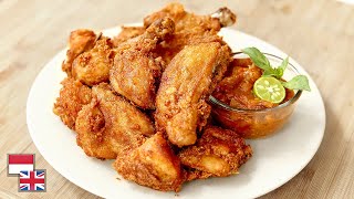 Resep ayam goreng kremes rumahan, gampang dan renyah tahan lama. 