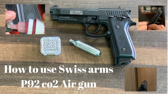 inflonet - PISTOLA FULL METAL Co2 SWISS ARMS P92 NEGRA