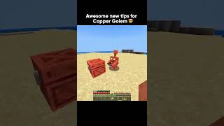 New tricks for Copper Golem you may not have known!!. #minecraft #shorts #shortvideo #trendingshorts